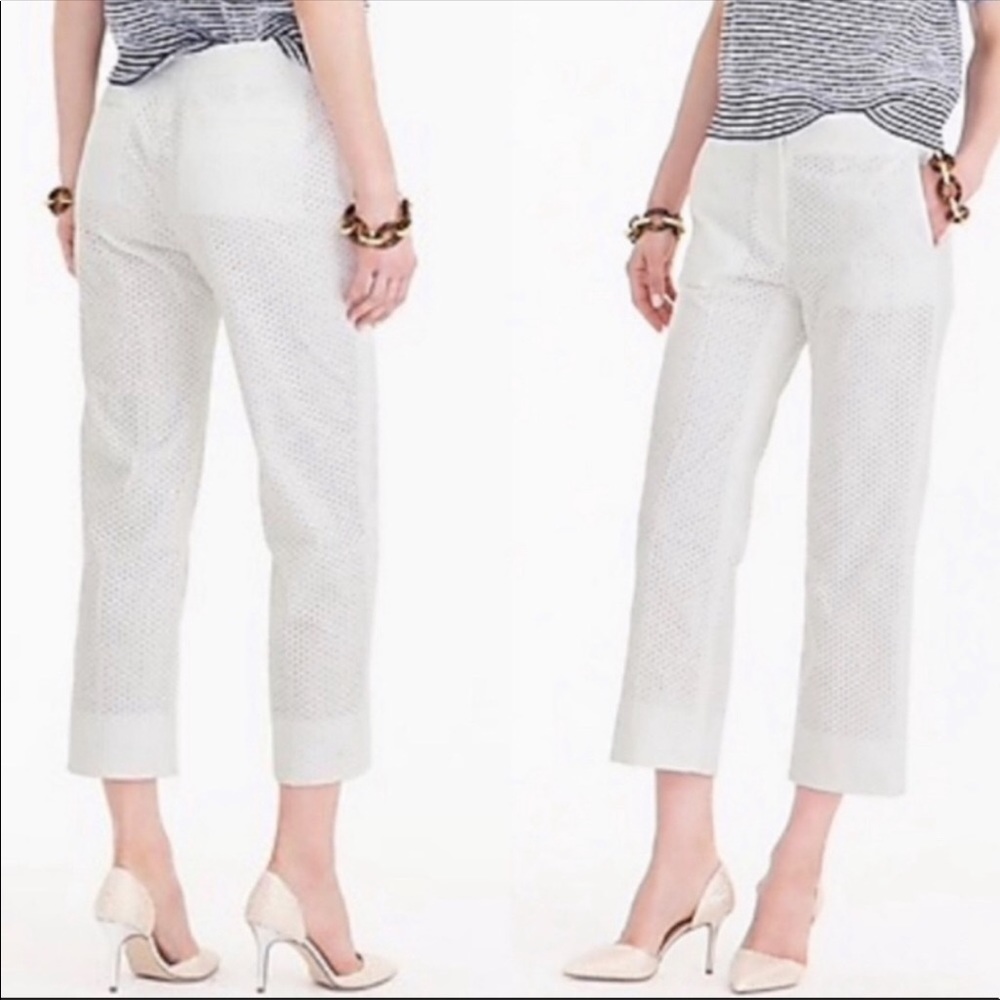 J.Crew Patio Pants, Eyelet White